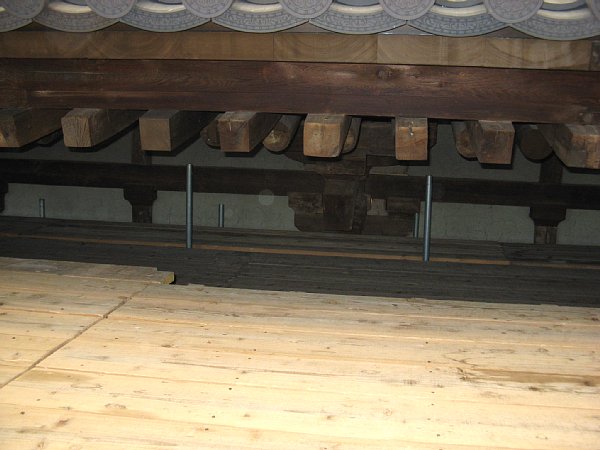 屋根の下垂木の部分